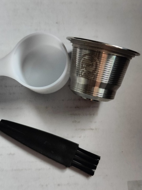 filtr kawy wielorazowa kapsułka do Nespresso stal nierdzewna tamper