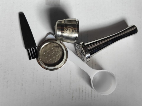 filtr kawy wielorazowa kapsułka do Nespresso stal nierdzewna tamper