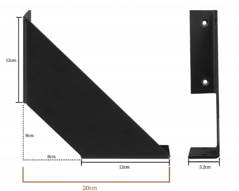 Wsporniki do półki metalowe Solidna stabilna konstrukcja żelazna rustykalna