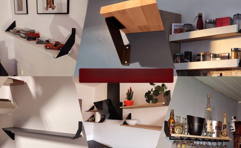 Wsporniki do półki metalowe Solidna stabilna konstrukcja żelazna rustykalna