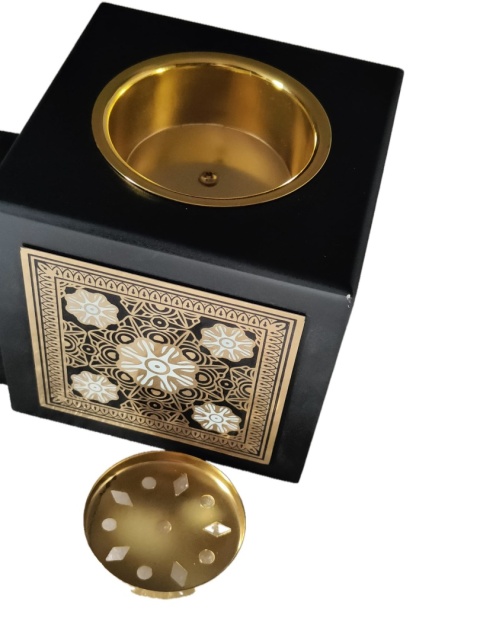 Nazareth Store czarne drewniane arabskie kadzidło KADZIELNICA bakhoor