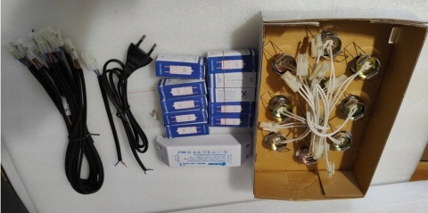 Zestaw halogenowy ROZGWIEŻDŻONE NIEBO 10szt. białe