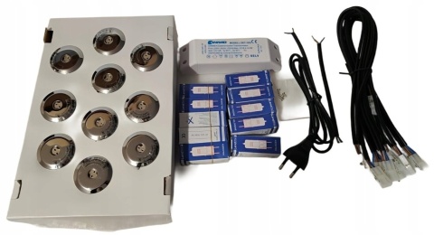 Zestaw halogenowy ROZGWIEŻDŻONE NIEBO 10szt. białe