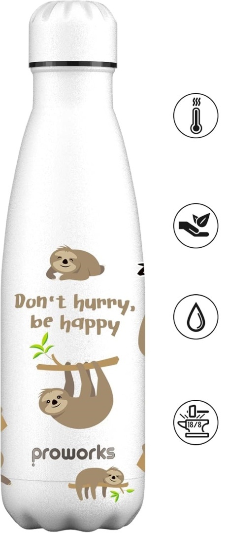 termos bidon Butelka do picia na wodę PROWORKS izolowana leniwiec