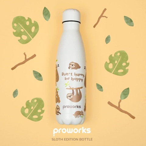 termos bidon Butelka do picia na wodę PROWORKS izolowana leniwiec