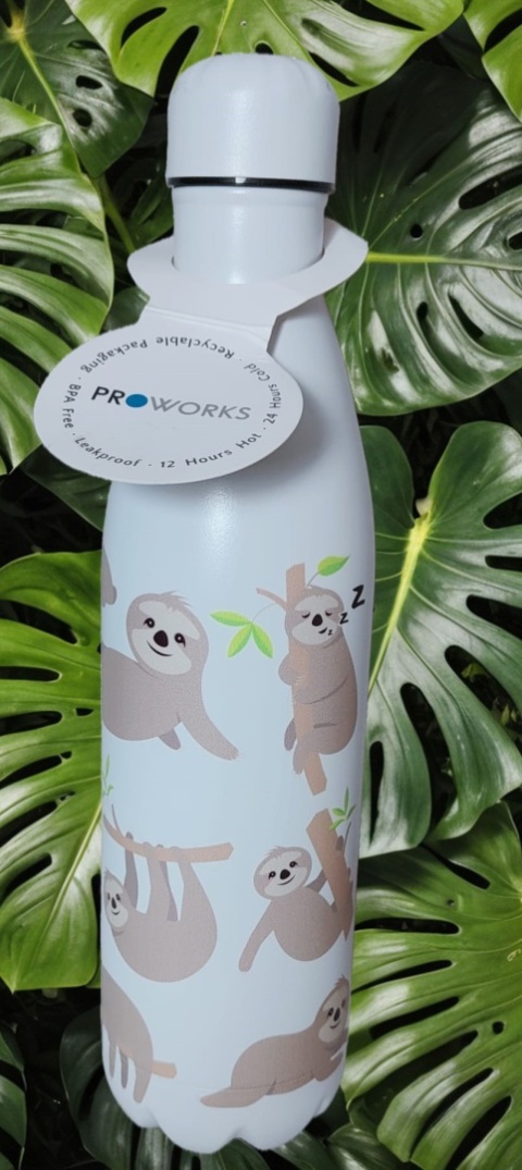 termos bidon Butelka do picia na wodę PROWORKS izolowana leniwiec