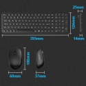 Bezprzewodowa mysz z klawiaturą USB TedGem 2 w 1