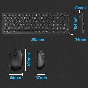 Bezprzewodowa mysz z klawiaturą USB TedGem 2 w 1