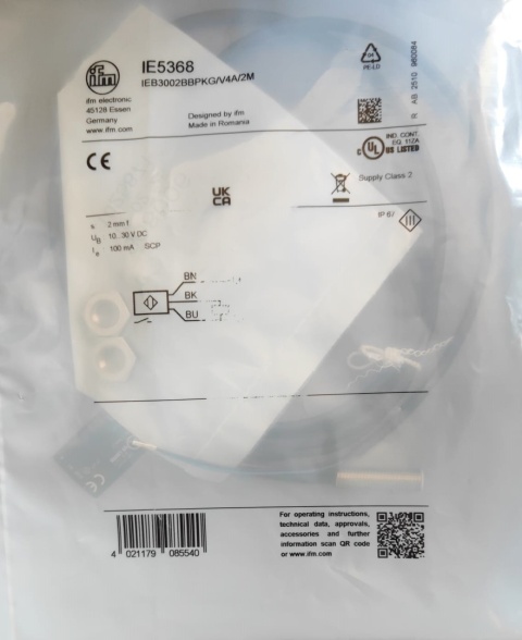 Czujnik indukcyjny elektroniczny ifm PNP IE5368