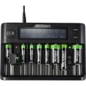 Ładowarka do akumulatorów 10 gniazd LiIon LiFePO NiMH NiCd 1000 mA