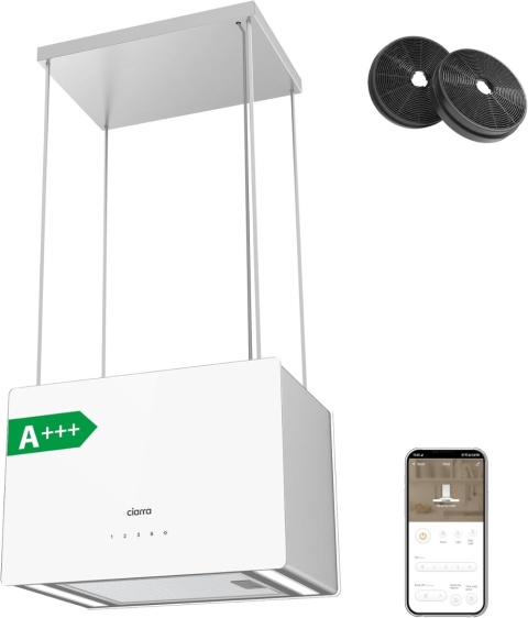 Okap wyspowy wiszący WIFI 700m3/h BIAŁY CBCS4850