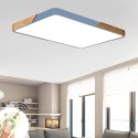 lampa sufitowa plafon żyrandol z pilotem metal drewno ściemnialna