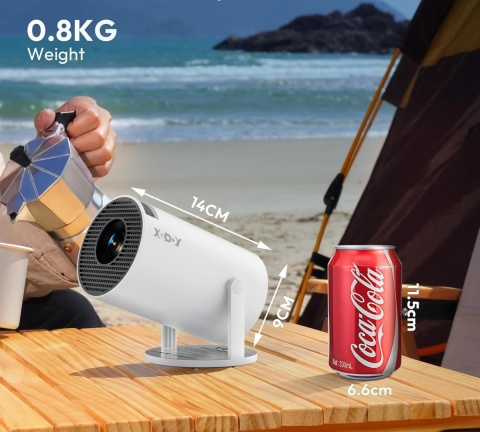 Projektor LED XGODY Gimbal 3 biały Android 11.0