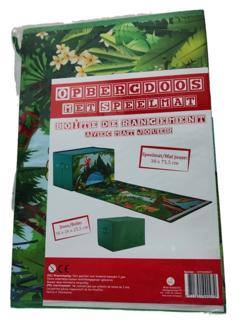 Pudełko organizer skrzynia z uchwytami mata dla dzieci do przechowywania zabawek