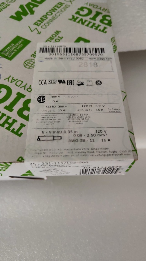 WAGO 231-111/102-000 gniazdo 25 sztuk