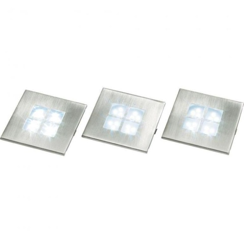 Zestaw 3 lamp z diodami LED szczotkowane 230V