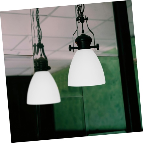 E27 Klosz szklany do lampy sufitowej lampki nocej biały mleczny