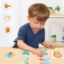 Drewniane puzzle dla dzieci 6-elementowa układanka TOLOYE ze zwierzętami 