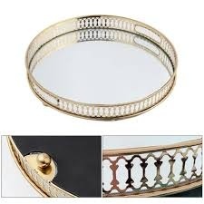 Taca kosmetyczna 32 cm okrągła z lustrem organizer biżuteria kosmetyki