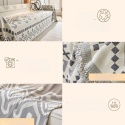 BOHO Pokrowiec na łóżko kapa frędzle nakrycie kanapa narzuta fotel koc pled