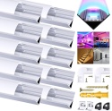aluminiowe kanały LED z osłoną mleczną 1 m komplet 10 szt profil V