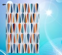 Zasłona geometryczn plisa nowoczesna w stylu retro mid-century ŁEZKI