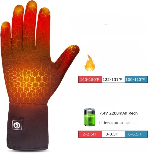 Rękawiczki ogrzewane elektryczne akumulatorowe ogrzewacze do rąk XL XXL rękawice