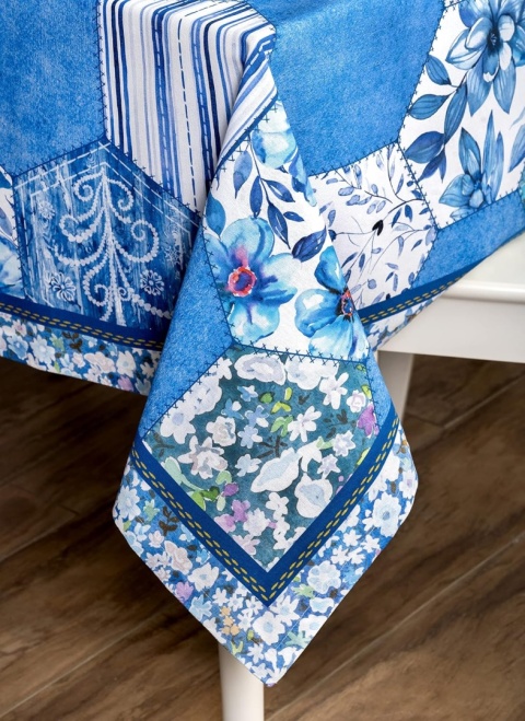 Obrus 100% bawełna Maison d' Hermine Summer Blues 160x220 cm