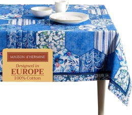 Obrus 100% bawełna Maison d' Hermine Summer Blues 160x220 cm