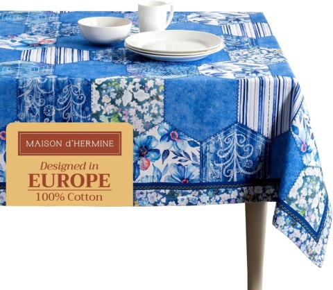 Obrus 100% bawełna Maison d' Hermine Summer Blues 160x220 cm