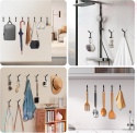 16 wieszaków na ubrania wieszak ścienny aluminium haczyk czarny loft