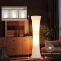 Lampa podłogowa kolumnowa tekstylna lampka stojąca klepsydra regulowane światło temperatura