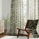Zasłony Woalowe Zielone w Liście Przelotki 2szt 260 x 140 cm