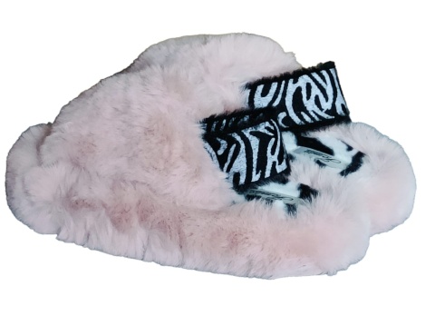 Kapcie Damskie Pluszowe Ciepłe Memory Foam 36/37 Pudrowy Róż JOMIX