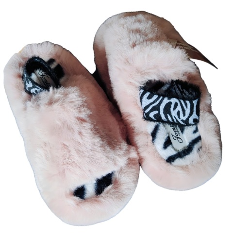 Kapcie Damskie Pluszowe Ciepłe Memory Foam 36/37 Pudrowy Róż JOMIX