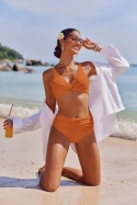 Damski strój kąpielowy bikini z wysokim stanem i push-upem kostium M
