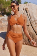 Damski strój kąpielowy bikini z wysokim stanem i push-upem kostium M