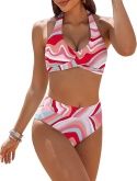 Seksowny kostium kąpielowy na plażę Dwuczęściowy strój XL BIKINI WYSOKI STAN