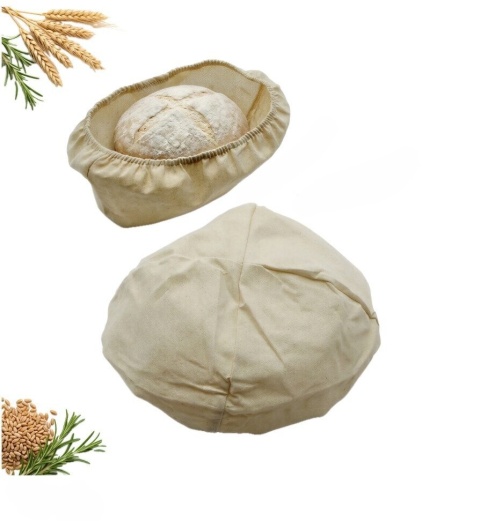 lniane maty WKŁADY do koszyka na chleb zestaw 2 szt 25cm Pokrowiec wkład do koszyka ratan do wyrastania chleba