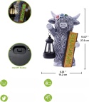 GOODECO Figurka Solarna Krowa Highland z Lampionem 27,6 cm solarna
