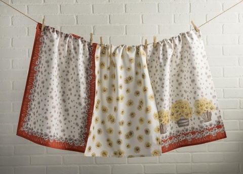 Maison d' Hermine Bagatelle Zestaw 3 ściereczek kuchennych 100% bawełna 50x70 cm