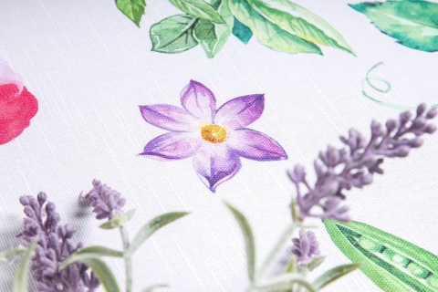 Obrus 100% bawełna Maison d' Hermine 140x180 giverny wiosna lato owoce kwiaty