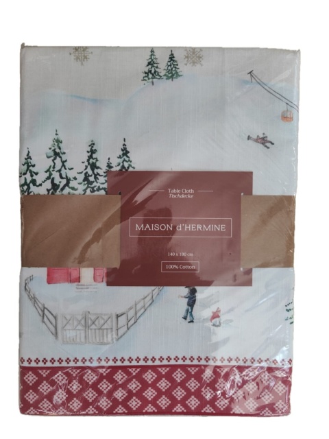 Obrus 100% bawełna Maison d' Hermine 140x180 zima święta