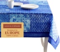Obrus 100% bawełna Maison d' Hermine 140x180 indigo love