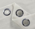 Zasłony Lniane Półprzezroczyste 140x122 Komplet 2szt BellaHills pierścienie przelotki