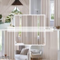 Zasłony Lniane Półprzezroczyste 140x122 Komplet 2szt BellaHills pierścienie przelotki