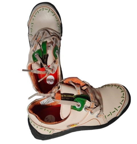 Skórzane Półbuty Damskie SNEAKERSY TMA EYES BUTY Styl Vintage RETRO