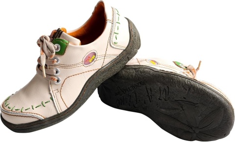Skórzane Półbuty Damskie SNEAKERSY TMA EYES BUTY Styl Vintage RETRO