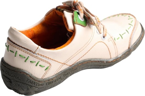 Skórzane Półbuty Damskie SNEAKERSY TMA EYES BUTY Styl Vintage RETRO