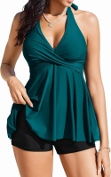 Strój kąpielowy TANKINI TOP z szortami 2 CZĘŚCIOWY KOSTIUM 2XL Ekouaer